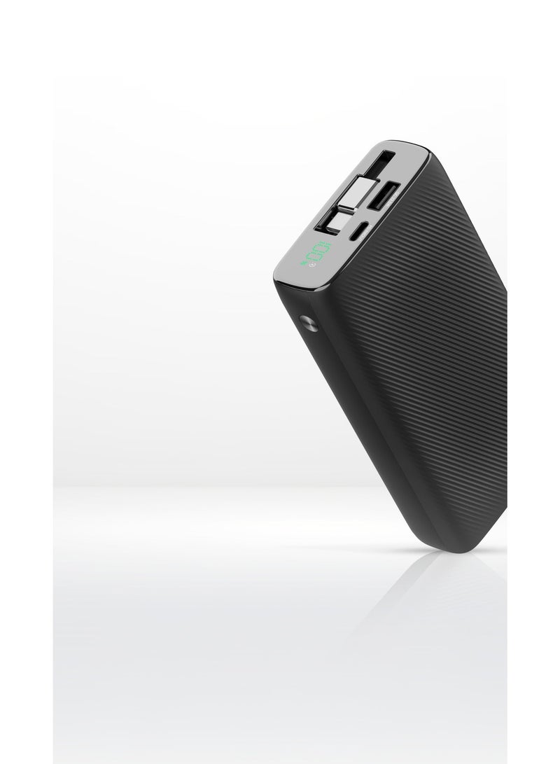 باورولوجي بنك طاقة بسعة 20000 مللي أمبير 35 واط PD للشحن السريع، شاحن محمول مع USB-C وUSB-A، حزمة بطارية للشحن السريع مع كابلات مدمجة وقابلة للسحب لجهاز iPad Pro، iPhone 17 Series، Samsung، Galaxy S25U. - Image 4